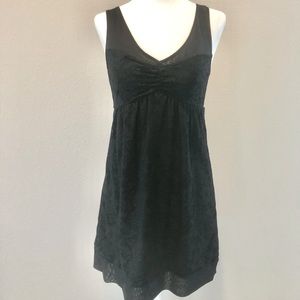 Express Little Black Dress Sleeveless with Sheer Neck/Back - Size: XS